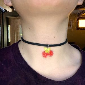 Home made sugar cherry choker